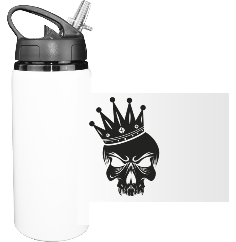 Sport Water Bottle - Череп корона короля - Mfest