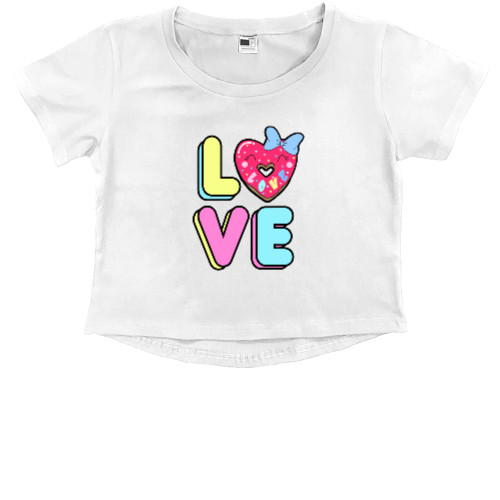 Kids' Premium Cropped T-Shirt - Love donut - Mfest