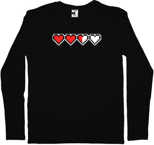 Kids' Longsleeve Shirt - Pixel hearts - Mfest