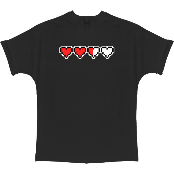 T-shirt Oversize - Pixel hearts - Mfest