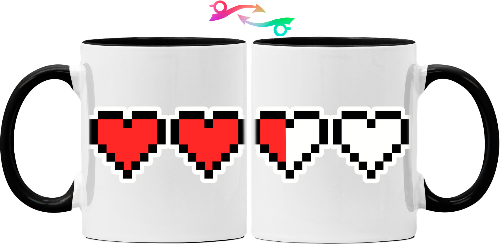 Pixel hearts