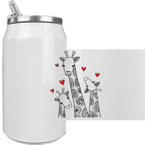 Favorite family of giraffes with hearts