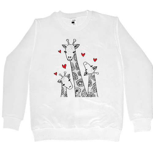 Kids' Premium Sweatshirt - Favorite family of giraffes with hearts - Mfest