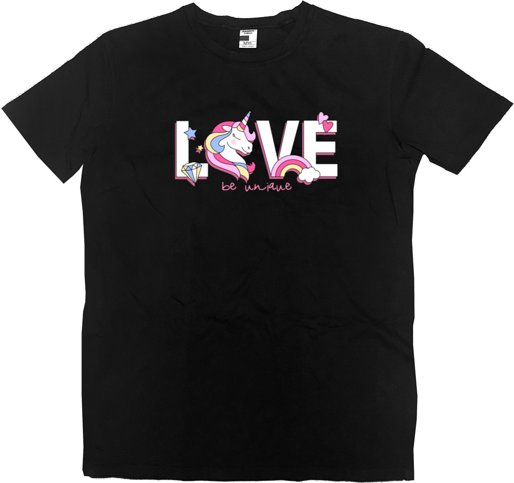 Kids' Premium T-Shirt - Unicorn in love i love you be mine - Mfest