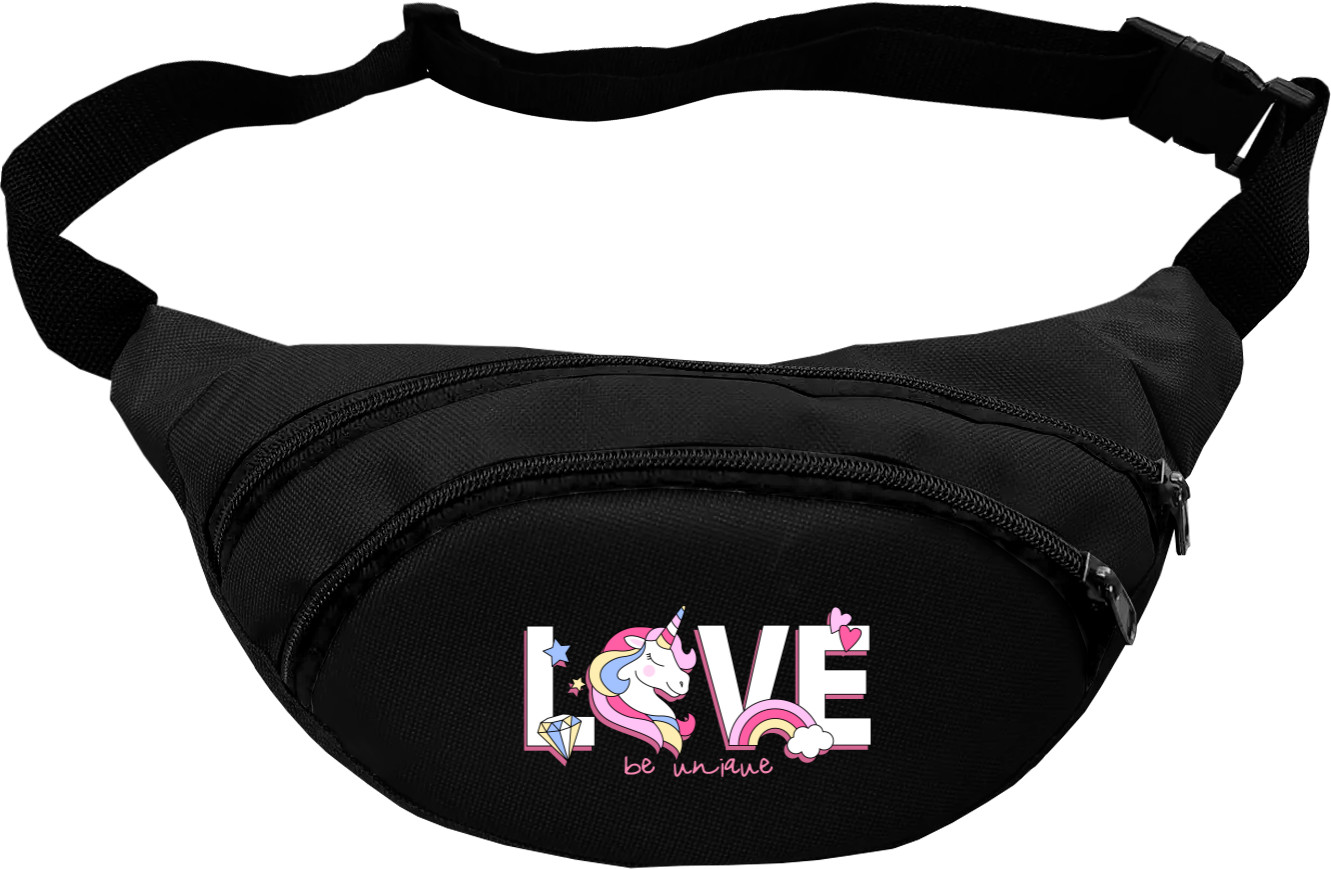 Fanny Pack - Unicorn in love i love you be mine - Mfest