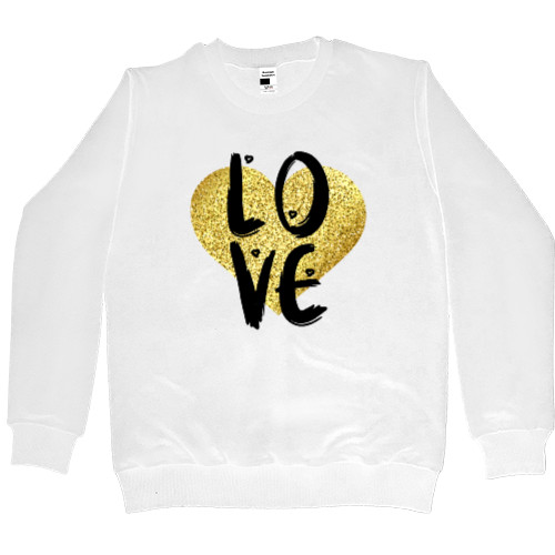 Men’s Premium Sweatshirt - Love Golden Heart - Mfest