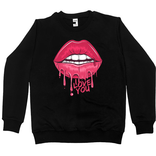 Women's Premium Sweatshirt - Love you lips - Mfest