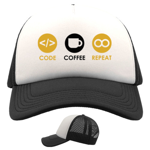 Trucker Cap - Code Coffee Repeat - Mfest