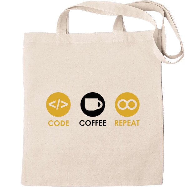 Эко-Сумка для шопинга - Code Coffee Repeat - Mfest