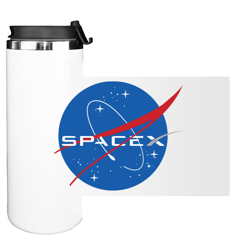 Water Bottle on Tumbler - Space X Nasa - Mfest