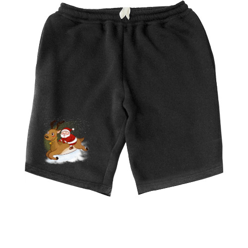 Men's Shorts - Санта на олене - Mfest