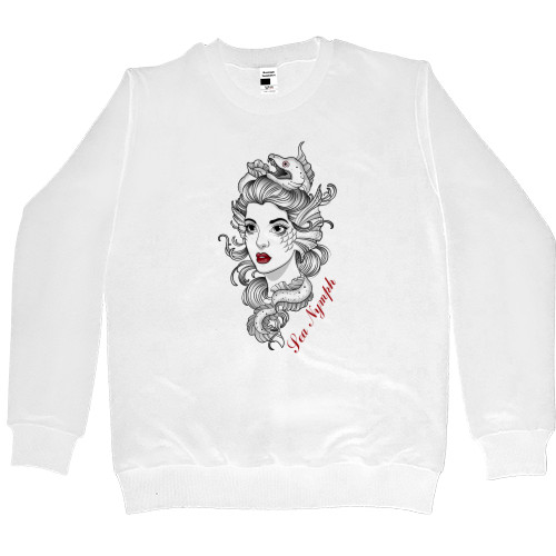 Women's Premium Sweatshirt - морская нимфа с большой муреной - Mfest