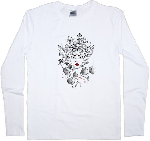 Men's Longsleeve Shirt - портрет  лесной нимфы - Mfest