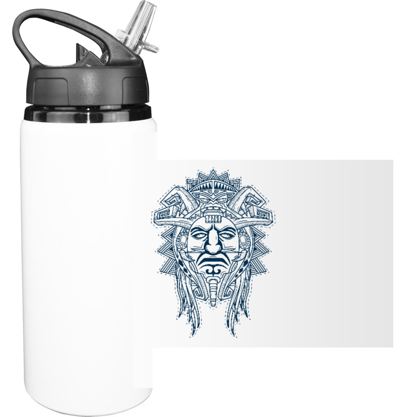 Sport Water Bottle - маска богов ацтеков - Mfest