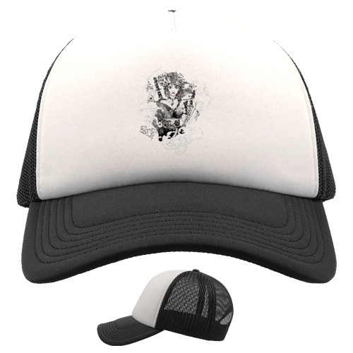 Trucker Cap - японская женщина воин с катаной в руке - Mfest