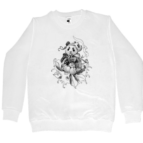 Men’s Premium Sweatshirt - панда курит большую трубку - Mfest