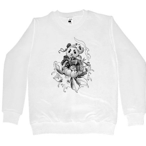 Women's Premium Sweatshirt - панда курит большую трубку - Mfest