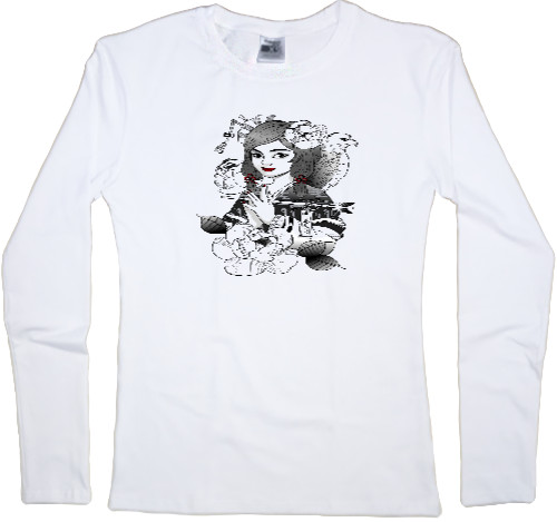 Women's Longsleeve Shirt - японская девушка с орлом - Mfest