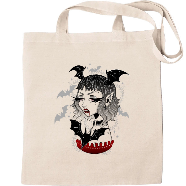 Tote Bag - девочка вампир со своими друзьями - Mfest