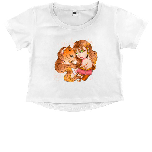 Kids' Premium Cropped T-Shirt - маленькая лесная принцесса - Mfest