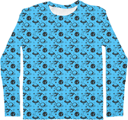 Men's Longsleeve Shirt 3D - Космос и Космические корабли - Mfest