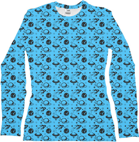 Women's Longsleeve Shirt 3D - Космос и Космические корабли - Mfest