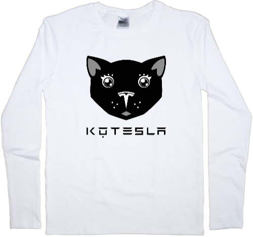 Kids' Longsleeve Shirt - КоТесла - пародия на лого TESLA - Mfest