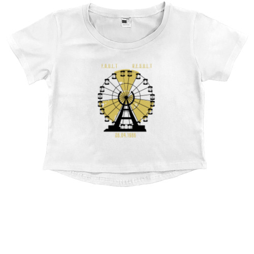 Kids' Premium Cropped T-Shirt - C.H.E.R.N.O.B.Y.L/Ч.О.Р.Н.О.Б.И.Л.Ь - Mfest