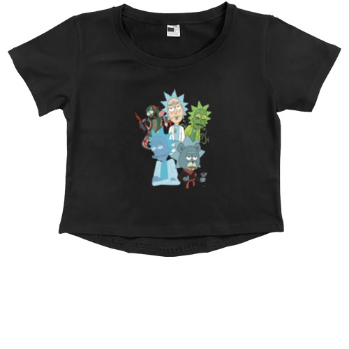 Kids' Premium Cropped T-Shirt - THE BEST RIKS/ЛУЧШИЕ РИКИ - Mfest