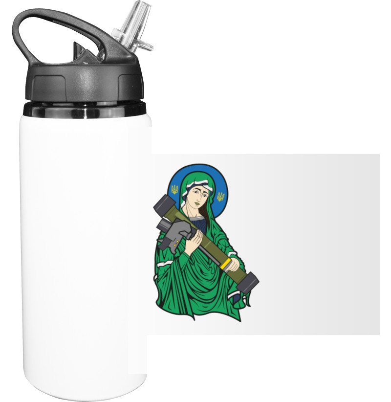 Sport Water Bottle - Saint Javelin Protector of Ukraine - Mfest