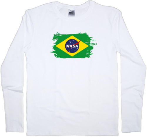 Футболка з Довгим Рукавом Чоловіча - NASA Brazil - Mfest