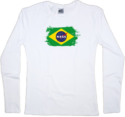 Лонгслив Женский - NASA Brazil - Mfest