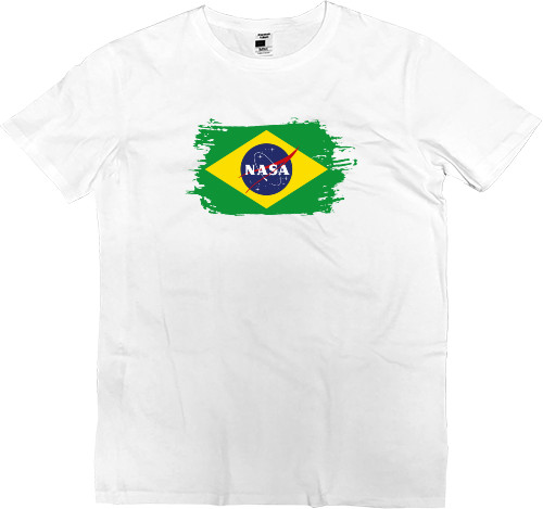 Футболка Премиум Детская - NASA Brazil - Mfest