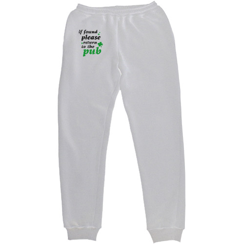 Women's Sweatpants - if found please return to the Pub - Mfest