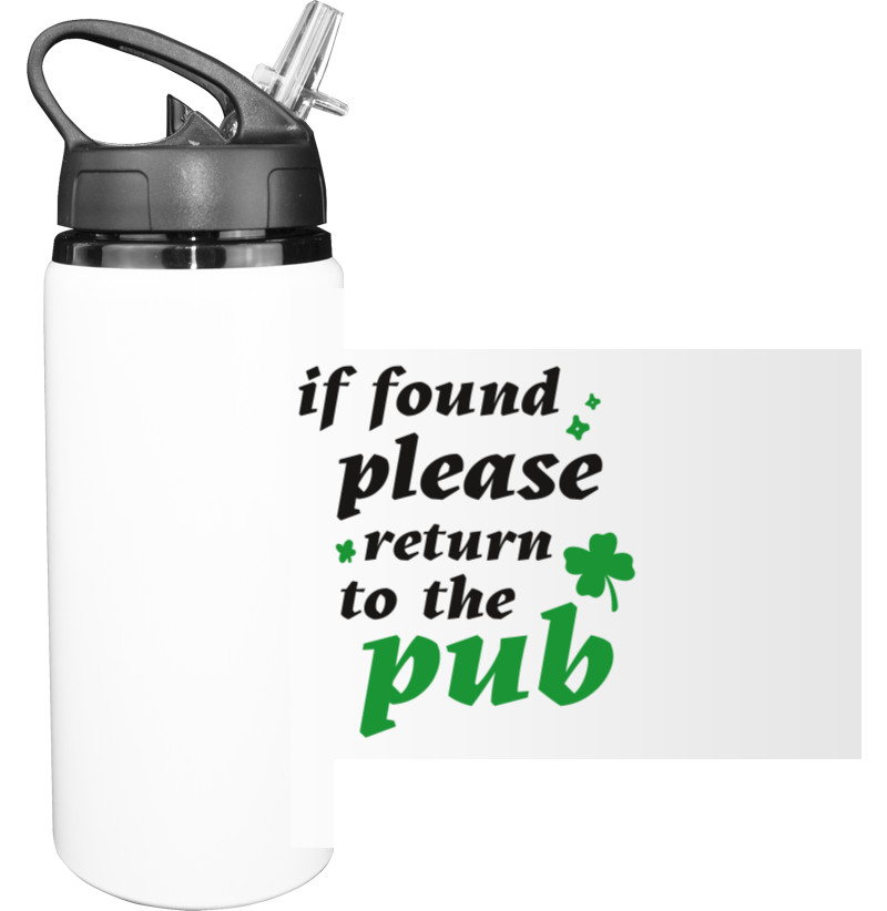 Пляшка для води - if found please return to the Pub - Mfest