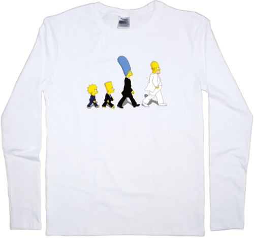 Men's Longsleeve Shirt - Simpsons Abbey Road - Mfest