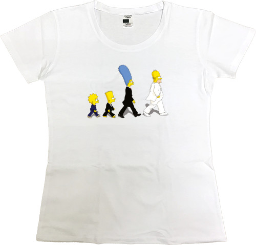 Women's Premium T-Shirt - Simpsons Abbey Road - Mfest