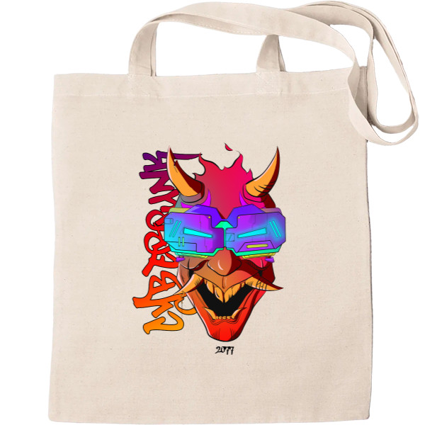 Tote Bag - Маска ОНИ Киберпанк - Mfest