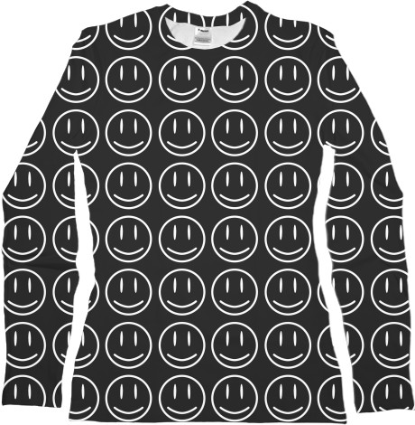 Women's Longsleeve Shirt 3D - Smile (смайлики) - Mfest