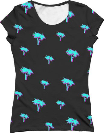 Women's T-Shirt 3D - Palm «summer» - Mfest