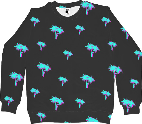 Men's Sweatshirt 3D - Palm «summer» - Mfest