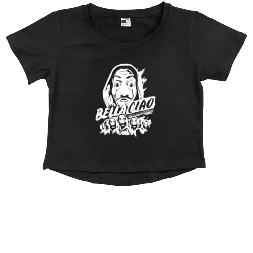 Kids' Premium Cropped T-Shirt - Money heist - Mfest