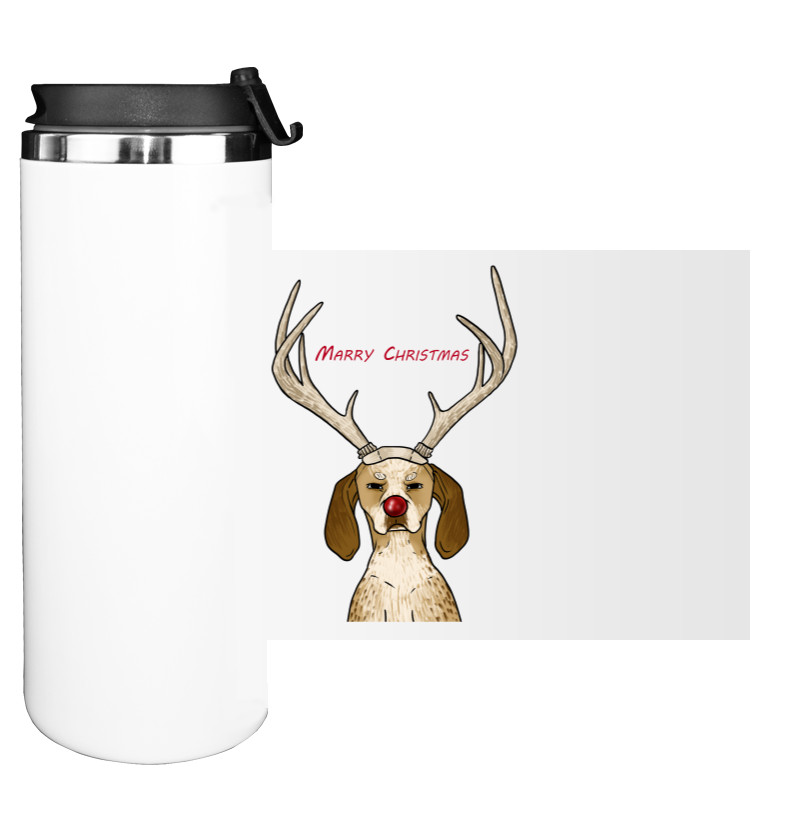 Water Bottle on Tumbler - Marry Christmas - Mfest