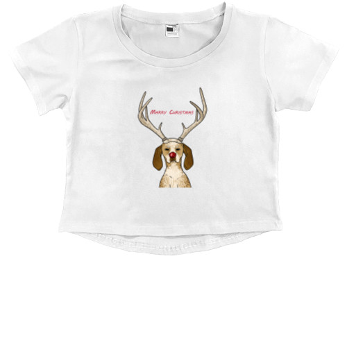 Kids' Premium Cropped T-Shirt - Marry Christmas - Mfest