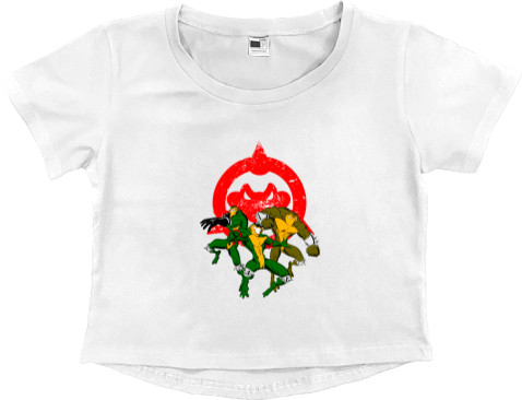 Women's Cropped Premium T-Shirt - Battletoads - Mfest