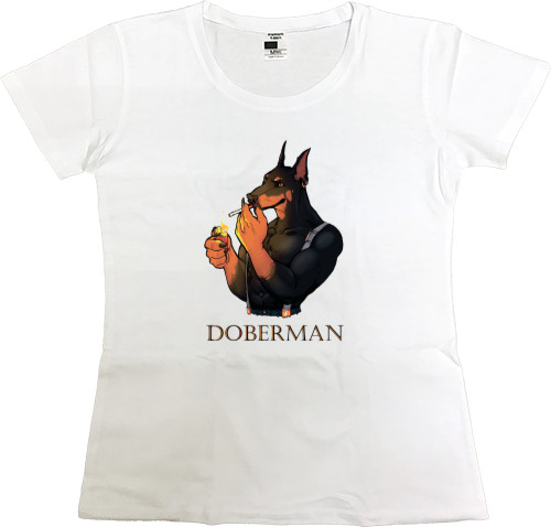 Women's Premium T-Shirt - Cool Doberman - Mfest