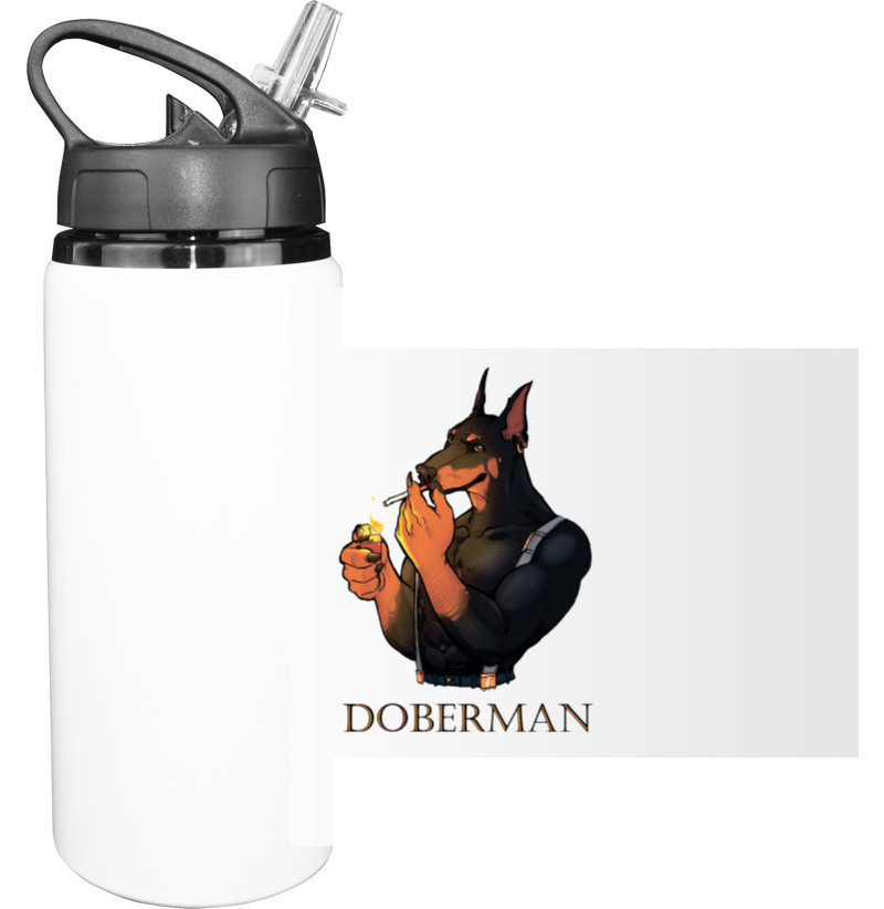 Sport Water Bottle - Cool Doberman - Mfest