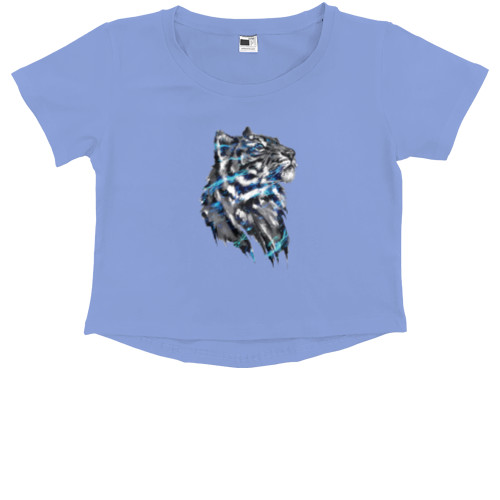 Животные - Kids' Premium Cropped T-Shirt - Ночная магия Тигра - Mfest