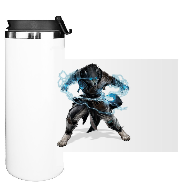 Water Bottle on Tumbler - Магический волк - Mfest