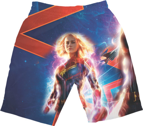 Men's Shorts 3D - Капитан Марвел New - Mfest